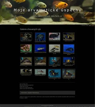 Ukázka miniwebu, který si tu může vytvořit každý akvarista